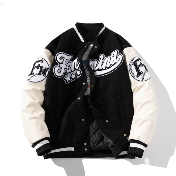 Premium Varsity Jacket Black Design