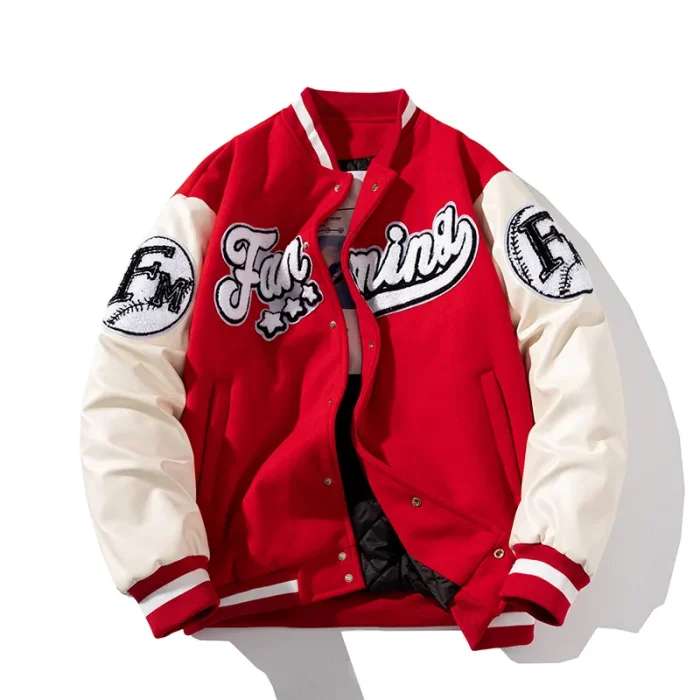 Classic Red and White Varsity Jacket