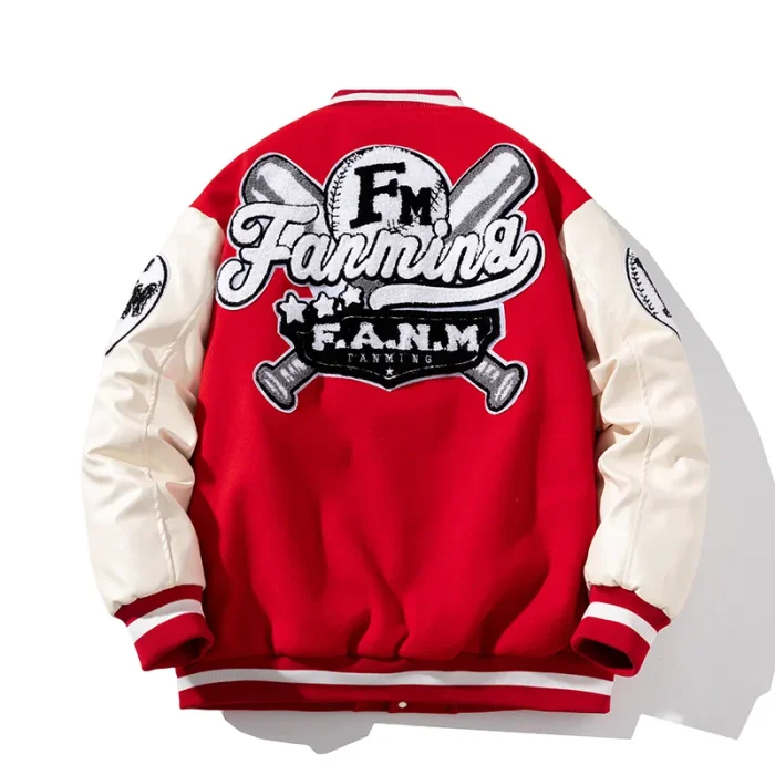 Classic Red and White Varsity Jacket